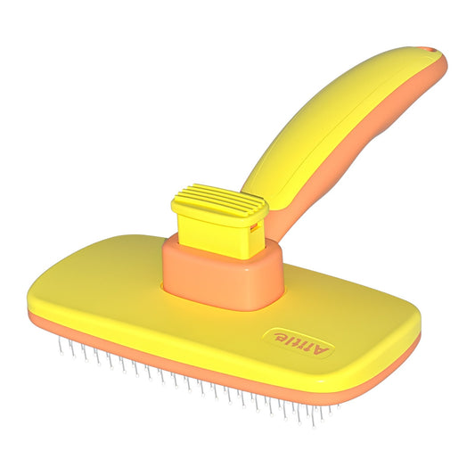 AIITLE Self Cleaning Slicker Brush | Professional Dog Brush for Shedding and Grooming | AIITLE