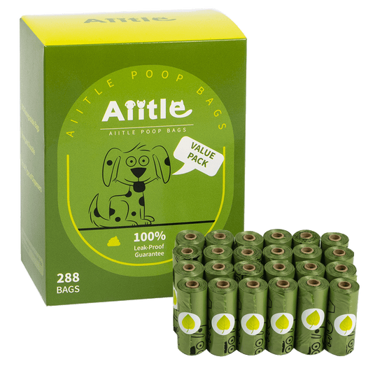 AIITLE Dog Poop Bag, Extra Thick Strong 100% Leak Proof Biodegradable Poop Bags | AIITLE