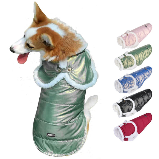 AIITLE Leg Hole Raw Edge Design Dog Winter Coat - Christmas Waterproof | AIITLE