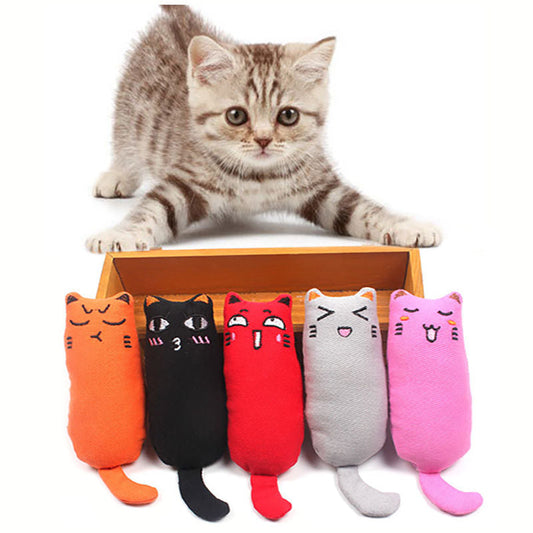 Aiitle Funny Cartoon Cat Chew Toys 5 Pcs Set