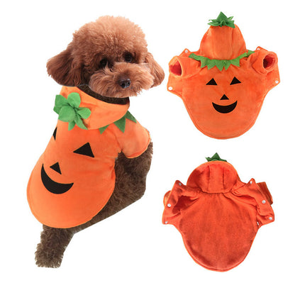 Aiitle Cute Fleece Pet Pumpkin Costume