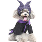 Aiitle Black and Purple Dog Hallloween Wizard Costume