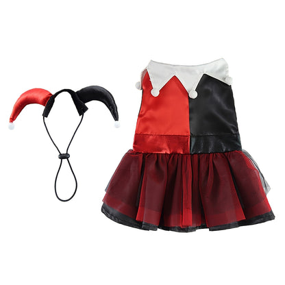 Aiitle Black and Red Dog Hallloween Crown Costume