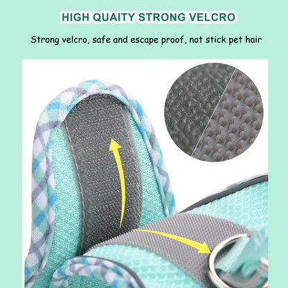 Aiitle Step in Breathable Air Mesh Dog Harness Turquoise