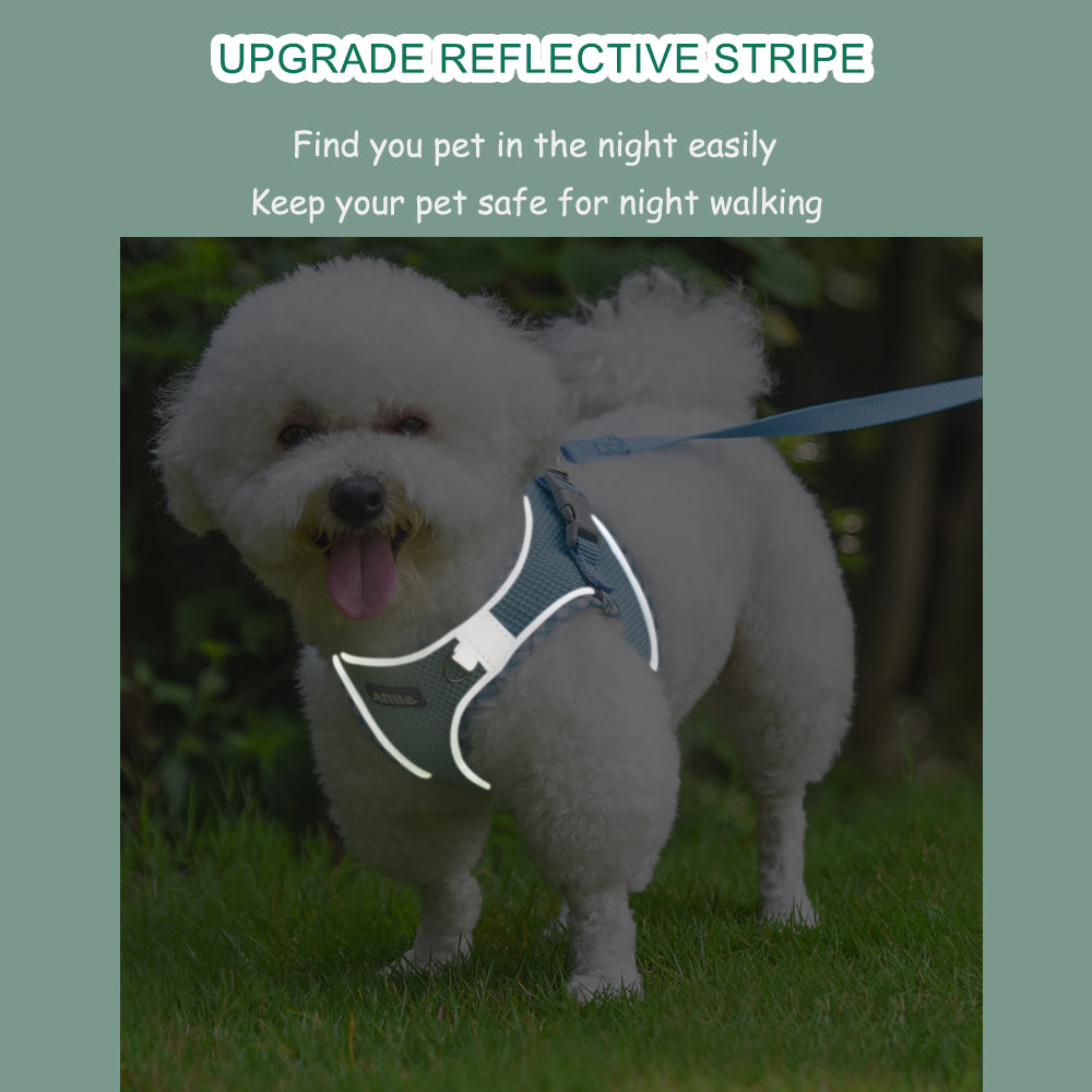 Aiitle Step in Breathable Air Mesh Dog Harness Black