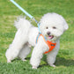 Aiitle Soft Adjustable Mesh Dog Harness Leash Set Orange