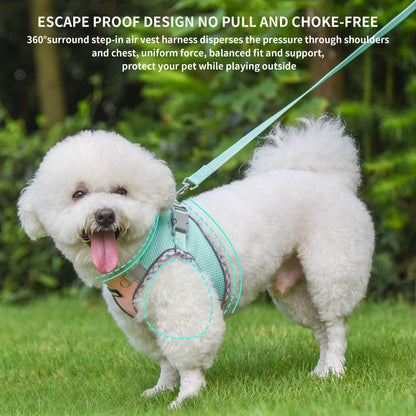Aiitle Step in Breathable Air Mesh Dog Harness Black