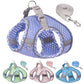 Aiitle Plaid Border Reflective Mesh Dog Harness Lavender