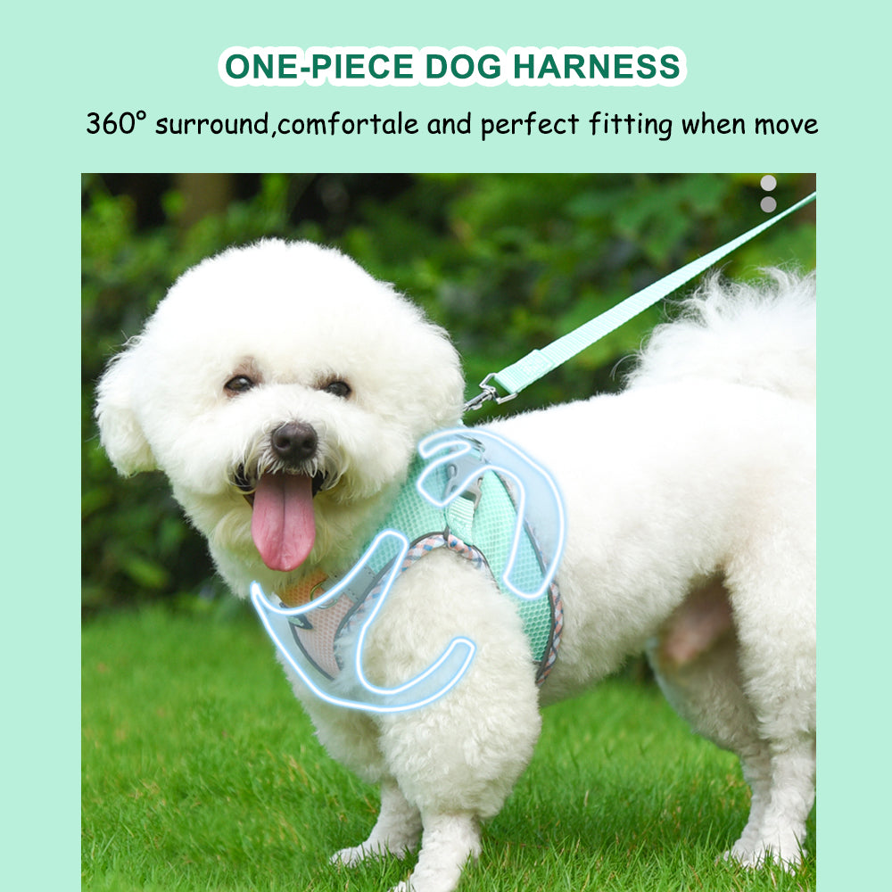 Aiitle Step in Breathable Air Mesh Dog Harness Black