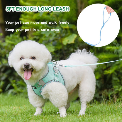 Aiitle Step in Breathable Air Mesh Dog Harness Blue