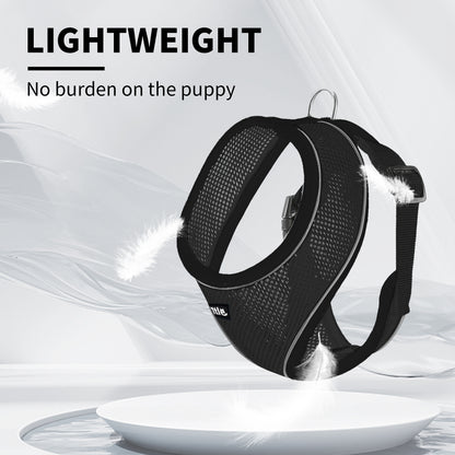 Aiitle Adjustable Mesh Small Dog Harness Black