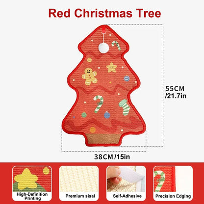 Aiitle Christmas Wall-Mounted Cat Scratching Mat
