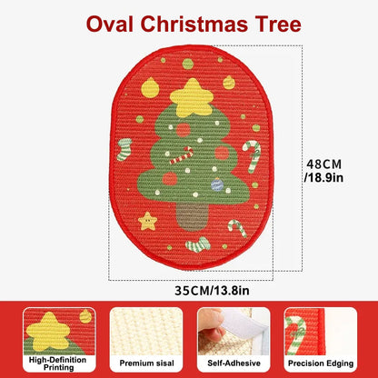 Aiitle Christmas Wall-Mounted Cat Scratching Mat