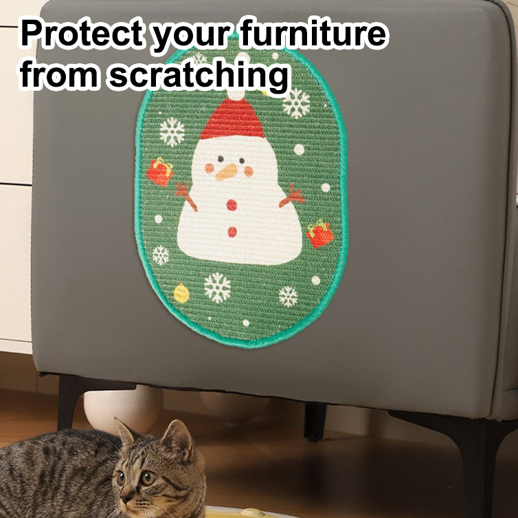 Aiitle Christmas Wall-Mounted Cat Scratching Mat