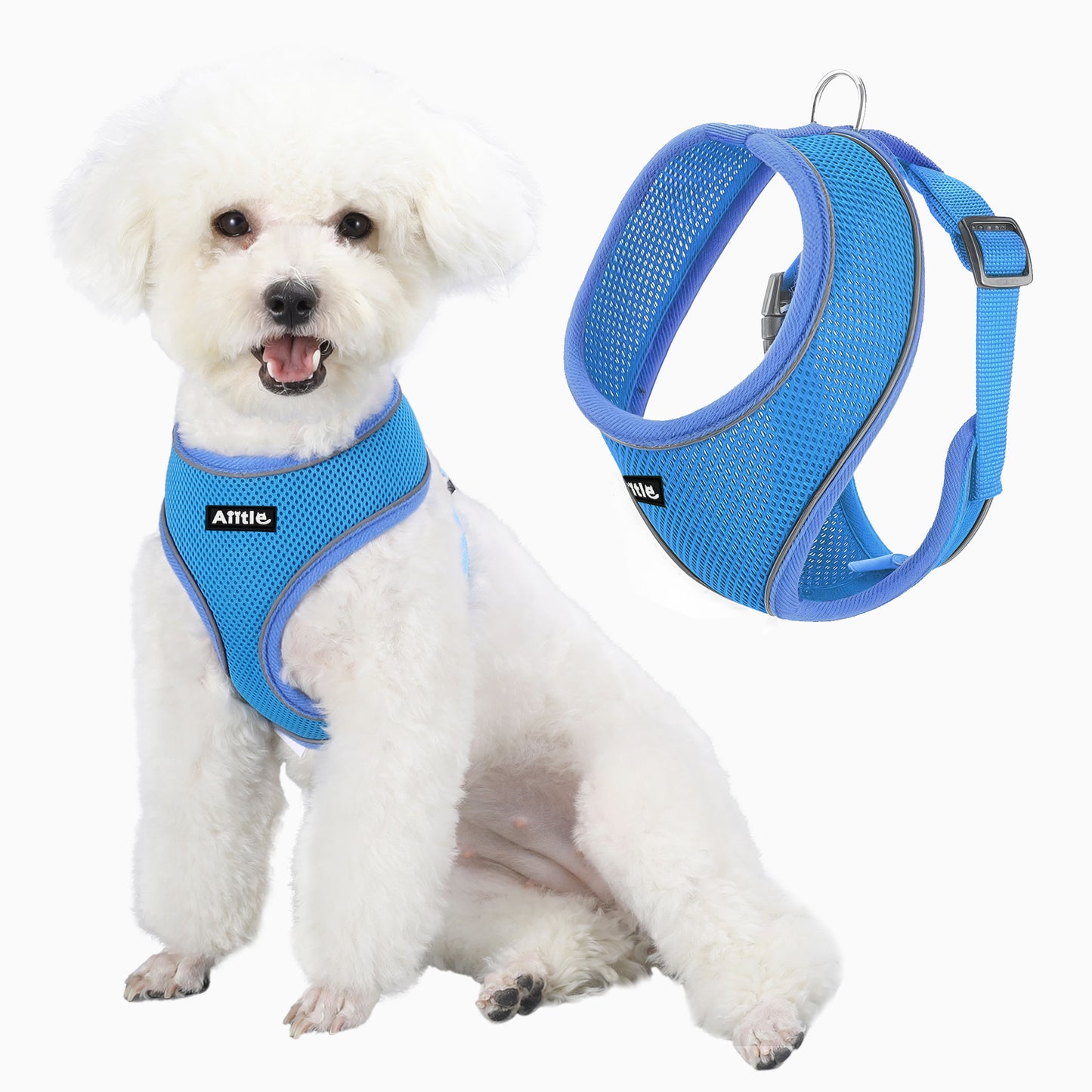 Aiitle Adjustable Mesh Small Dog Harness Blue
