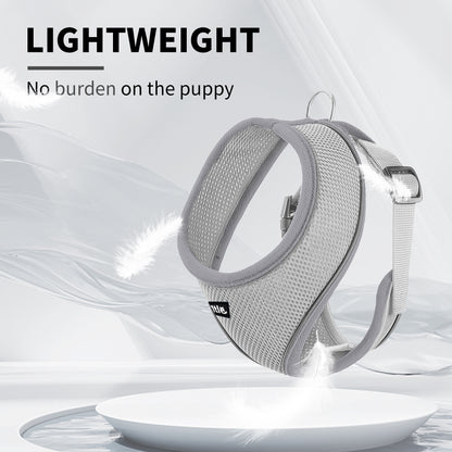 Aiitle Adjustable Mesh Small Dog Harness Gray