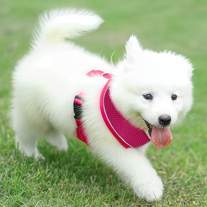 Aiitle Adjustable Mesh Small Dog Harness Hot Pink
