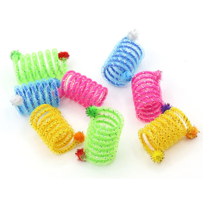 Aiitle Colorful Interactive Cat Spring Toy