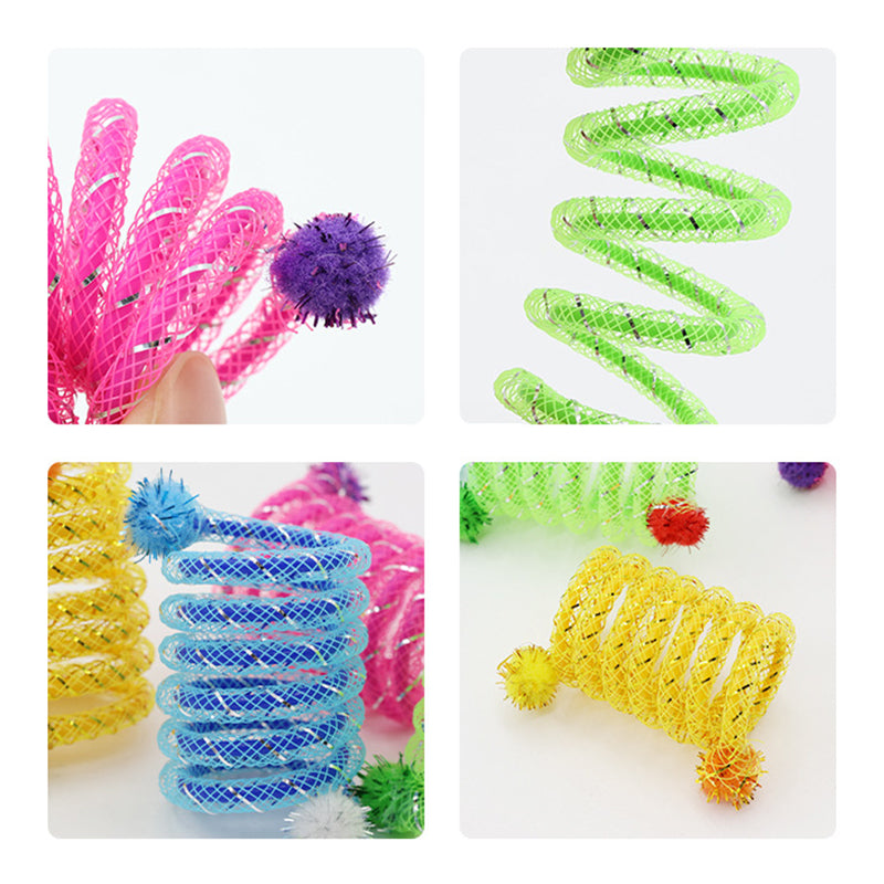 Aiitle Colorful Interactive Cat Spring Toy