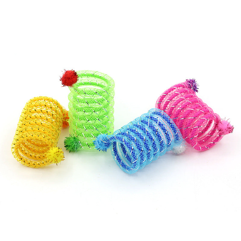 Aiitle Colorful Interactive Cat Spring Toy