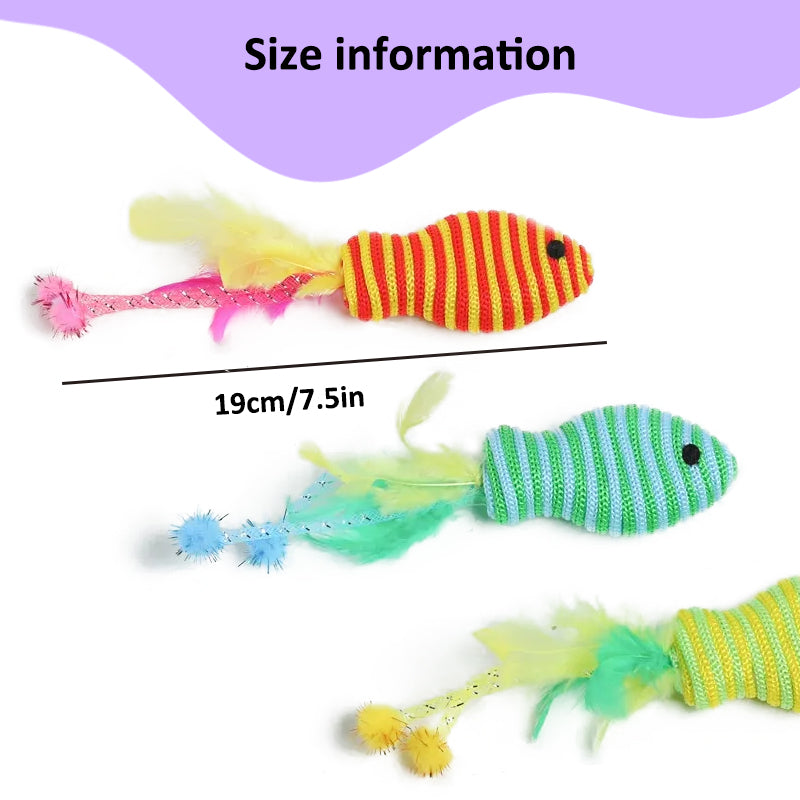 Aiitle Cotton Rope Fish Cat Toy