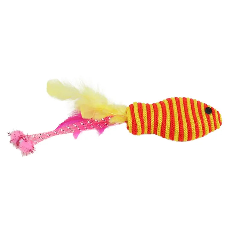 Aiitle Cotton Rope Fish Cat Toy