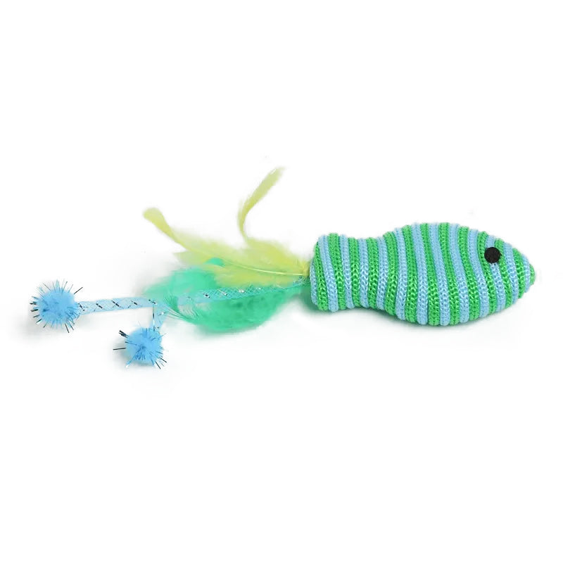 Aiitle Cotton Rope Fish Cat Toy