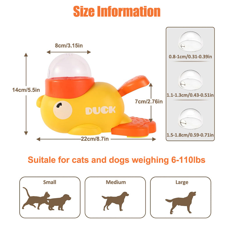 Aiitle Cute Duck Pet Treat Dispenser
