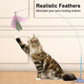 Aiitle Interactive Cat Teaser Feather Wand Toy with Suction Cup