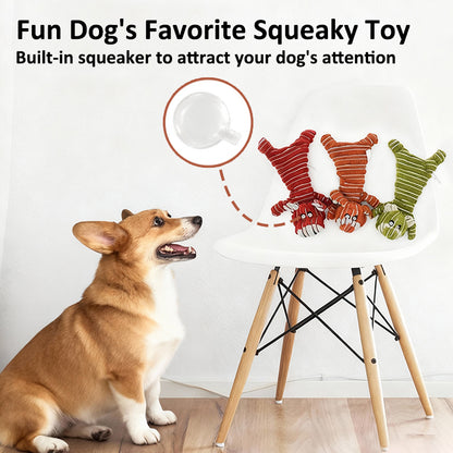 Aiitle No Stuffing Plush Dog Squeaky Toy