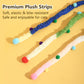 Aiitle Plush Strip Cat Teaser Stick 3 PCS Set