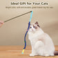 Aiitle Plush Strip Cat Teaser Stick 3 PCS Set