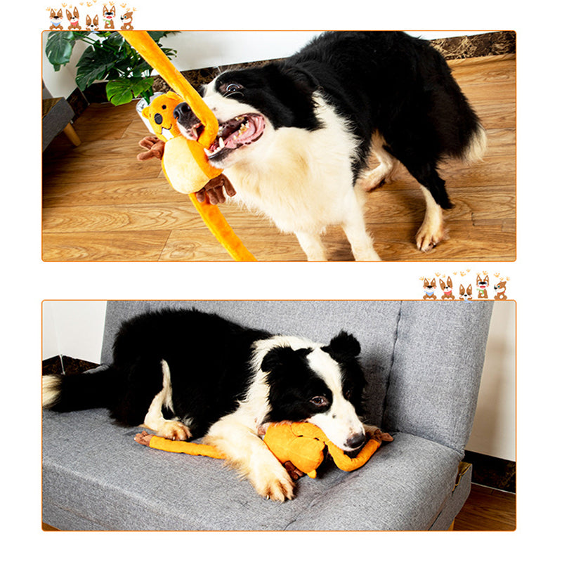 Aiitle Retractable Tug Plush Dog Toy