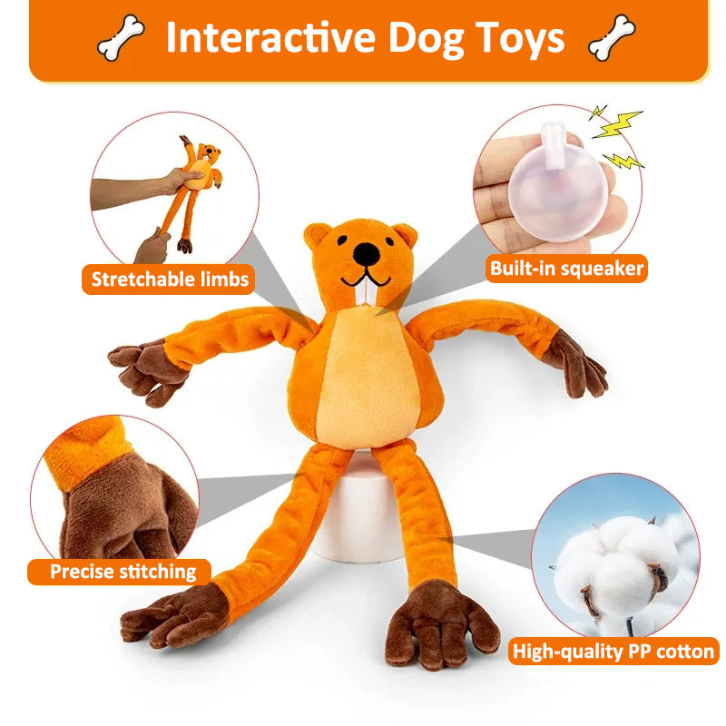 Aiitle Retractable Tug Plush Dog Toy