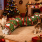 Aiitle Christmas Foldable Cat Tunnel Toy S Green