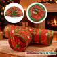 Aiitle Christmas Foldable Cat Tunnel Toy T Red