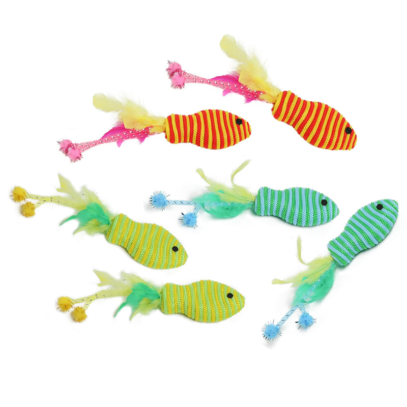 Aiitle Cotton Rope Fish Cat Toy
