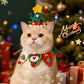 Aiitle Handmade Crocheted Christmas Pet Collar Hat - Christmas Planet