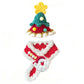 Aiitle Handmade Crocheted Christmas Pet Scarf Hat - Red Santa