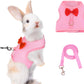 Aiitle Soft Mesh Rabbit Harness and Leash Set with Cute Bow