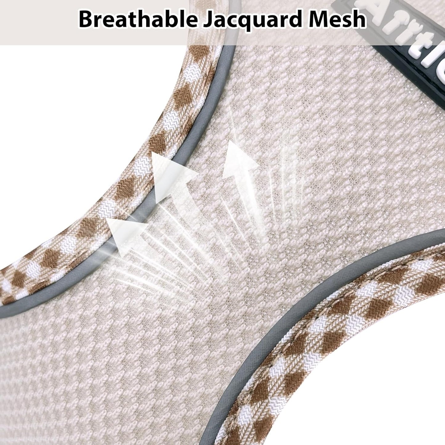 Aiitle Step in Breathable Air Mesh Dog Harness Brown Beige