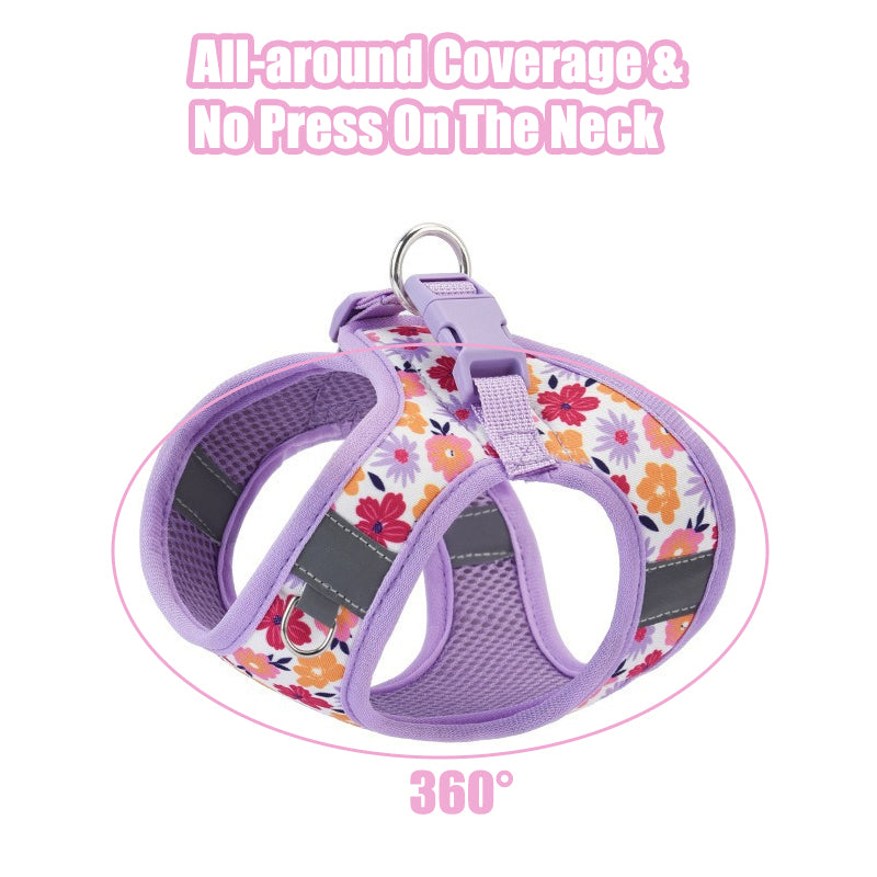 Aiitle Step in Print Floral Dog Vest Harness