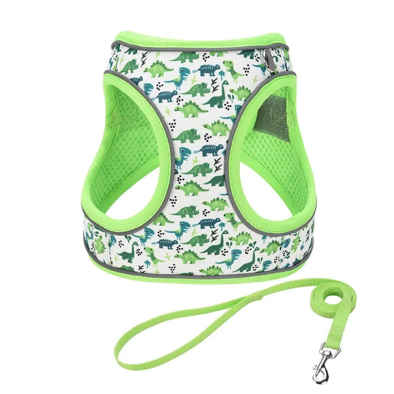 Aiitle Step in Print Floral Dog Vest Harness