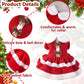 Aiitle Christmas Dog Dress with Bow