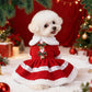 Aiitle Christmas Dog Dress with Bow
