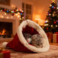 Aiitle Christmas Hat Cat Sleeing Bag