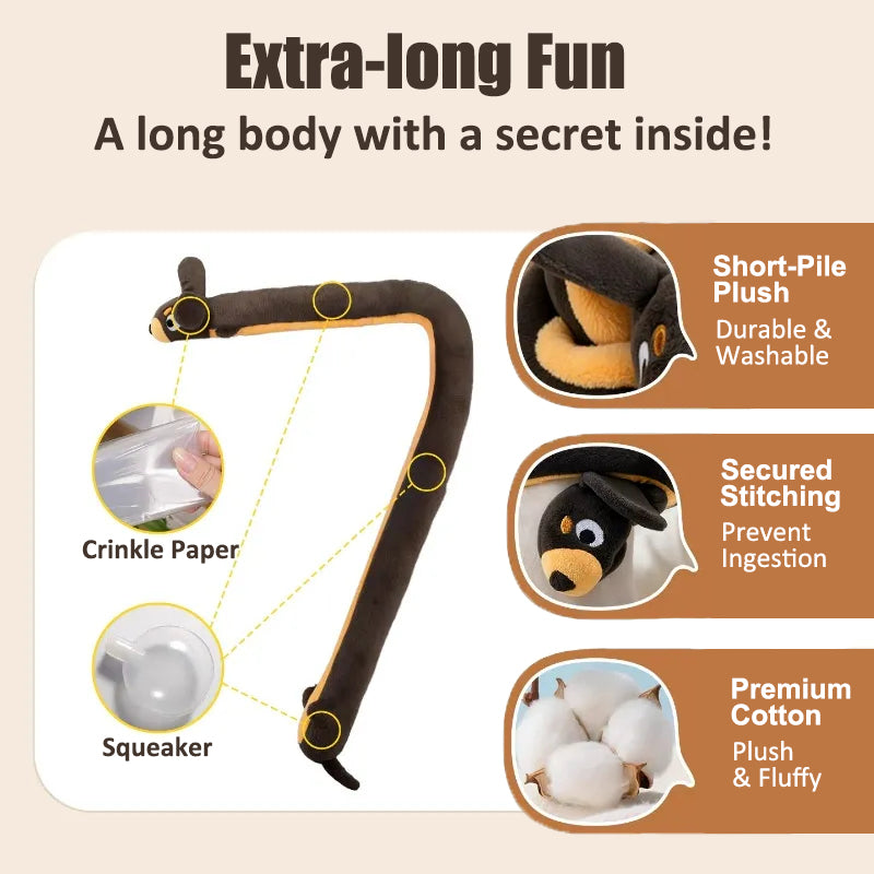 Extra-Long Plush Squeaky Dog Toy