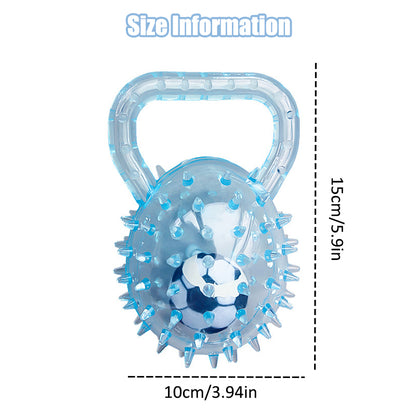 Interactive Squeaky Ball Dog Toy with Handle