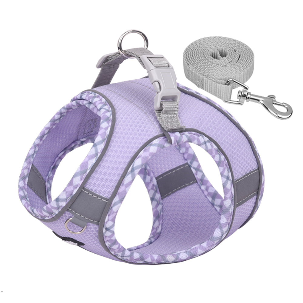 Aiitle Step in Breathable Air Mesh Dog Harness Brown Beige