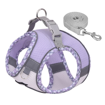 Aiitle Step in Breathable Air Mesh Dog Harness Brown Beige
